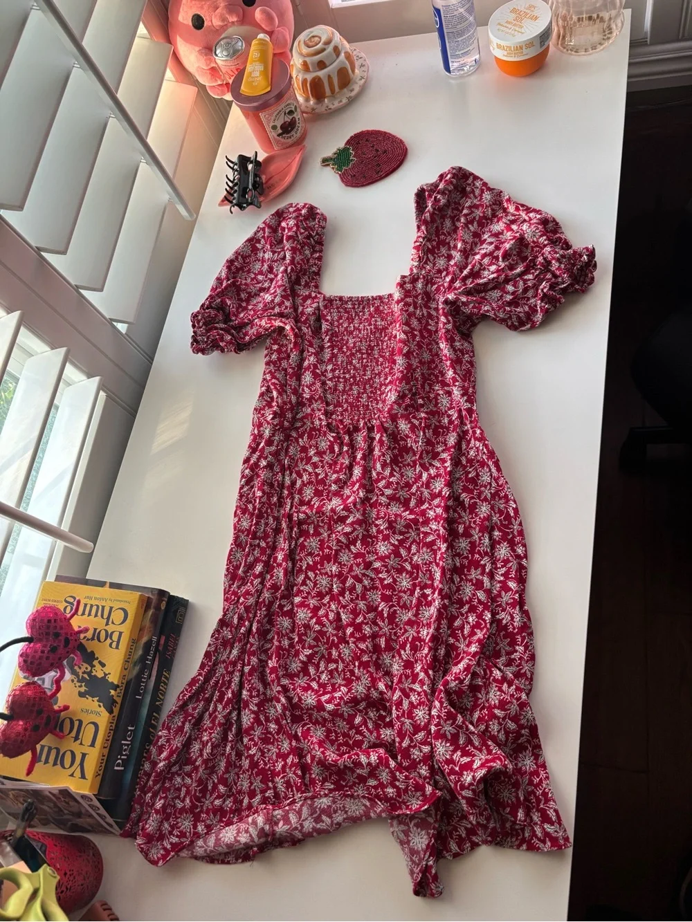 Madewell Puff-Sleeve Mini Dress in Floral Sz 6 - Picture 9 of 9